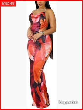 Sexy Halter Crop Top Wide Leg Pant Set Summer Two Piece